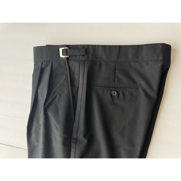 Vintage Chaps Ralph Lauren Tuxedo Jacket Mens 42L 36x32 Black Wool USA Made - Picture 12 of 16